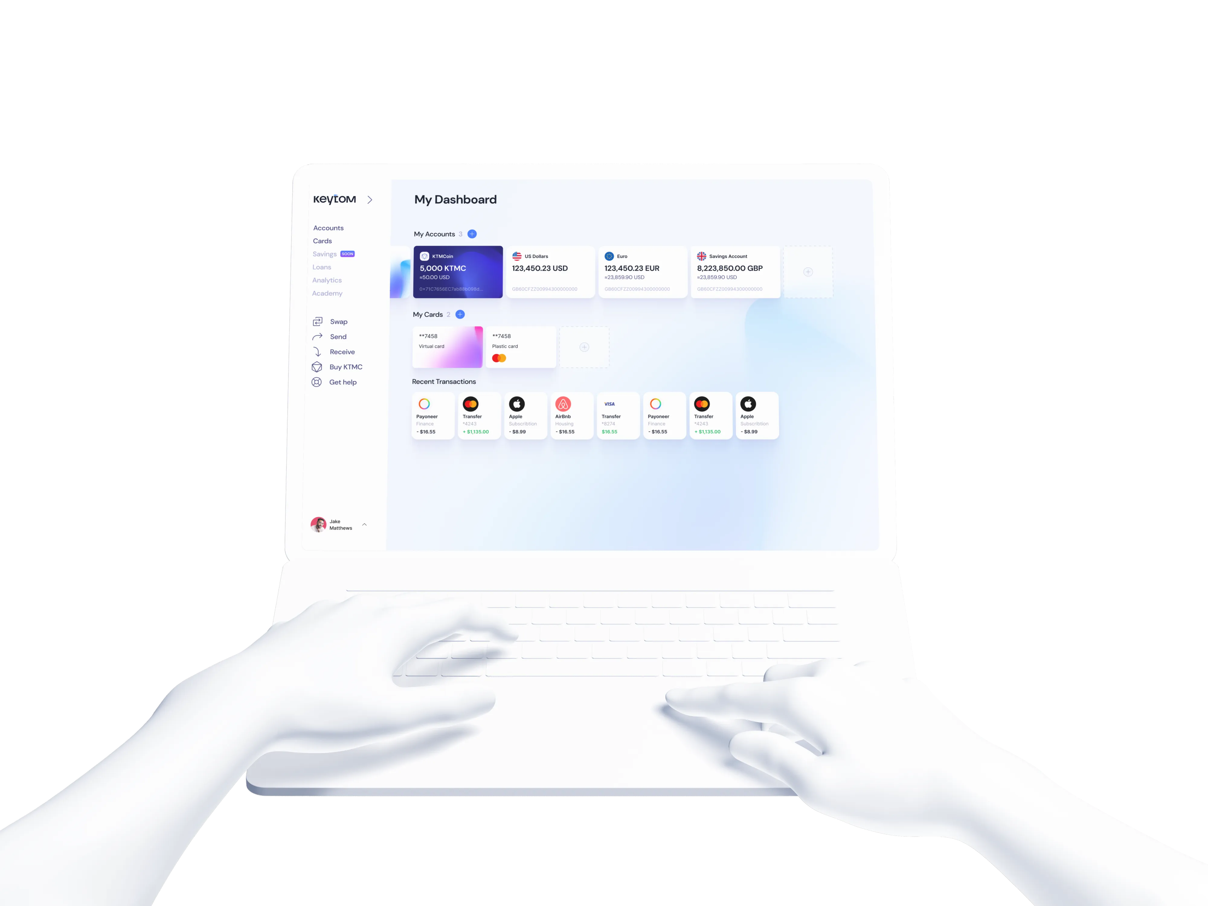 Keytom App Screens